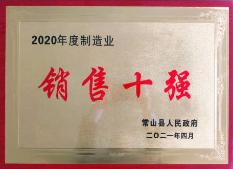Top 10 manufacturing sales of Zhejiang Advanced Precision Machinery Co.,Ltd. in 2020